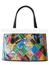 Recycled soda can handbag