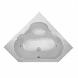 PROFLO PFW6060RPLUS 60" x 60" Corner 8 Jet Whirlpool Bath Tub with Right Hand Drain