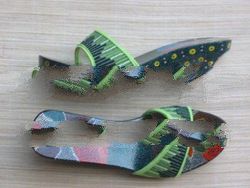 painted wooden sandal