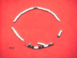 Standard Necklaces ( M13 4-5mm white clam with black heishi )