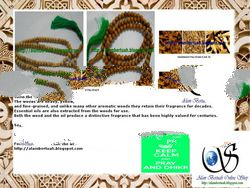 Sandalwood, Santalum Tasbeeh Muslim Prayer Beads