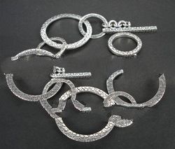 BFMN0016 - Sterling Silver Bracelet with Nailed Finished