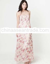 ladies floral chiffon maxi dress