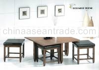 Walnut Finish Alabama Cocktail Set-dining room set