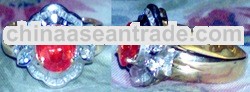 Orange Sapphire Ring