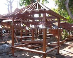 Wood Frame Hexagon Gazebos