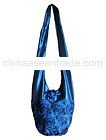 14 inch Blue Color Silk Sling Crossbody Bag