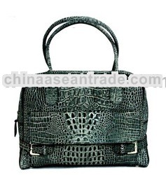 Crocodile Embossed Leather Bag - Jocelyn