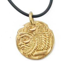 leather cord Brass Necklaces