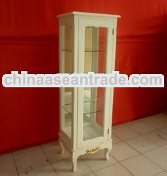 French Livingroom Showcase Cabinet 1 Glass Door - Mahogany Furniture 