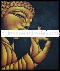 Budha Yellow with tapa finger (small) painting
