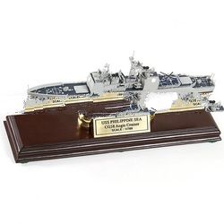 Uss Philippine Sea Cg-58 Wood Display Model Ship