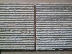 Chiseled White Limestone Wall Cladding - Chipped Finish