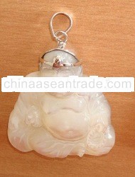 silver mother of pearl pendants with budha
