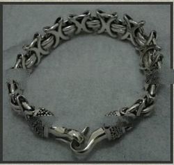 BFMN0007 - Sterling Silver Byzantine Chain Bracelet