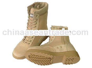 sandy breathable PU sole 8'' side zipper boots--desert boots
