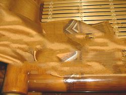  Silk Organza Scarf / Shawl - Gold