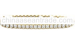 Diamond Semi-Bezel Bracelet in 18k Gold (7 ct. tw. )