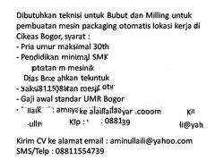 Teknisi bubut dan milling