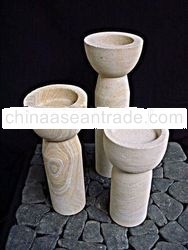 STONE CANDLE HOLDER