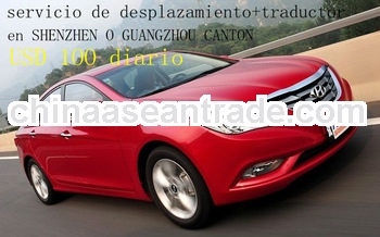 servicio de desplazamiento( SONATA 2012) + traductor chino espanol en Shenzhen o Guangzhou