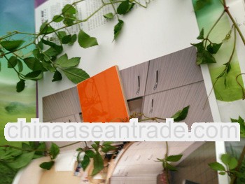 setting orange mdf with acrylic high glossy uv