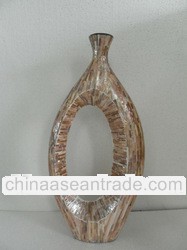 Lacquer vase, Mother of pearl lacquer vase, Ceramic vase