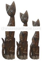 Sitting Cat Wood Carving Set