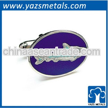 shark cufflinks, customize high quality metal cufflinks