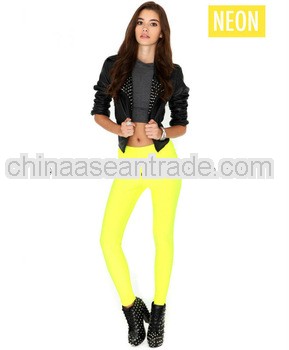 shining yellow cheap cotton pants free shipping