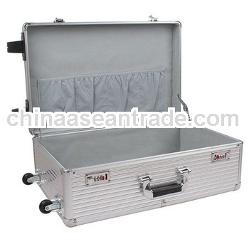 silver functional empty Aluminum tool box tool kit