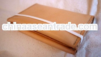 simple leather tan color silm card holder
