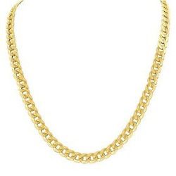 14k Yellow Gold 8.2mm Cuban Chain Necklace, 24"