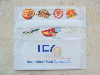 single airline wet wipe