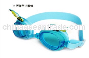 sky blue bee anti fog swimming goggles
