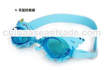 sky blue crocodile new swimming goggles