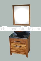 004 Teak Vanity cabinet with Copper Top