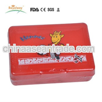 small rectangle plastic kids lunch box with lid