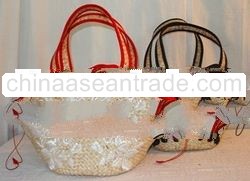 Braided Lupis Straw Bag With Embroidery