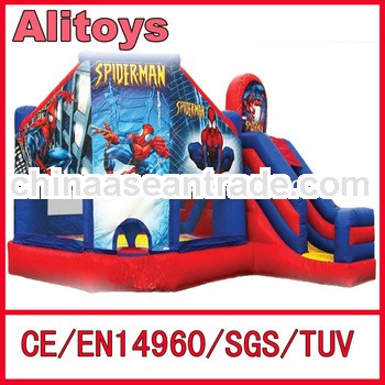 spiderman inflatable bouncer and slide,inflatable combo