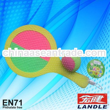 sports plastic pp material velcro beach paddle