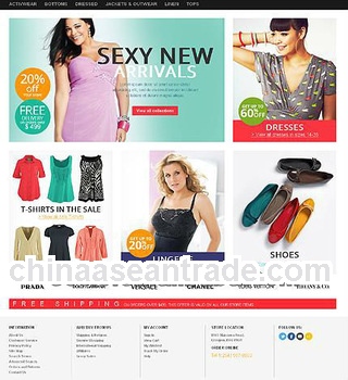 sportswear company business website, website solutions