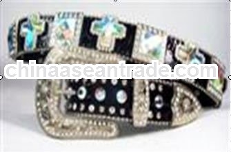 square and cross diamond belts for women