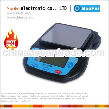 square weighing pan big LCD dsplay balance weighing sf-400d
