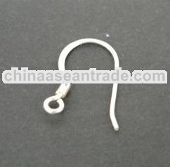 EWFMN50 - 925 Sterling Silver French Ear Hook Flat Wire with Eye