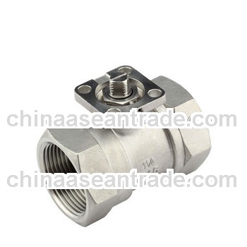 stainless steel 1pc ball valve with mounting pad
