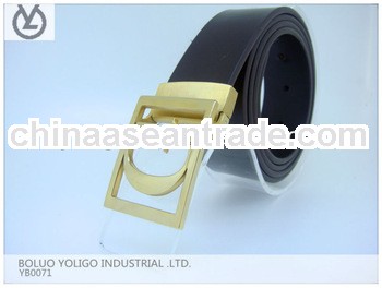 stainless steel belt buckle with genuine snake pu leather belts