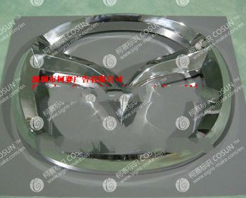 stainless steel logo car triangle