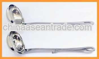stainless steel soup ladle with hook