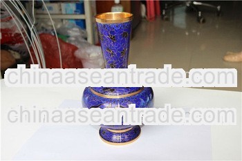 stock blue home decoration pottery vase